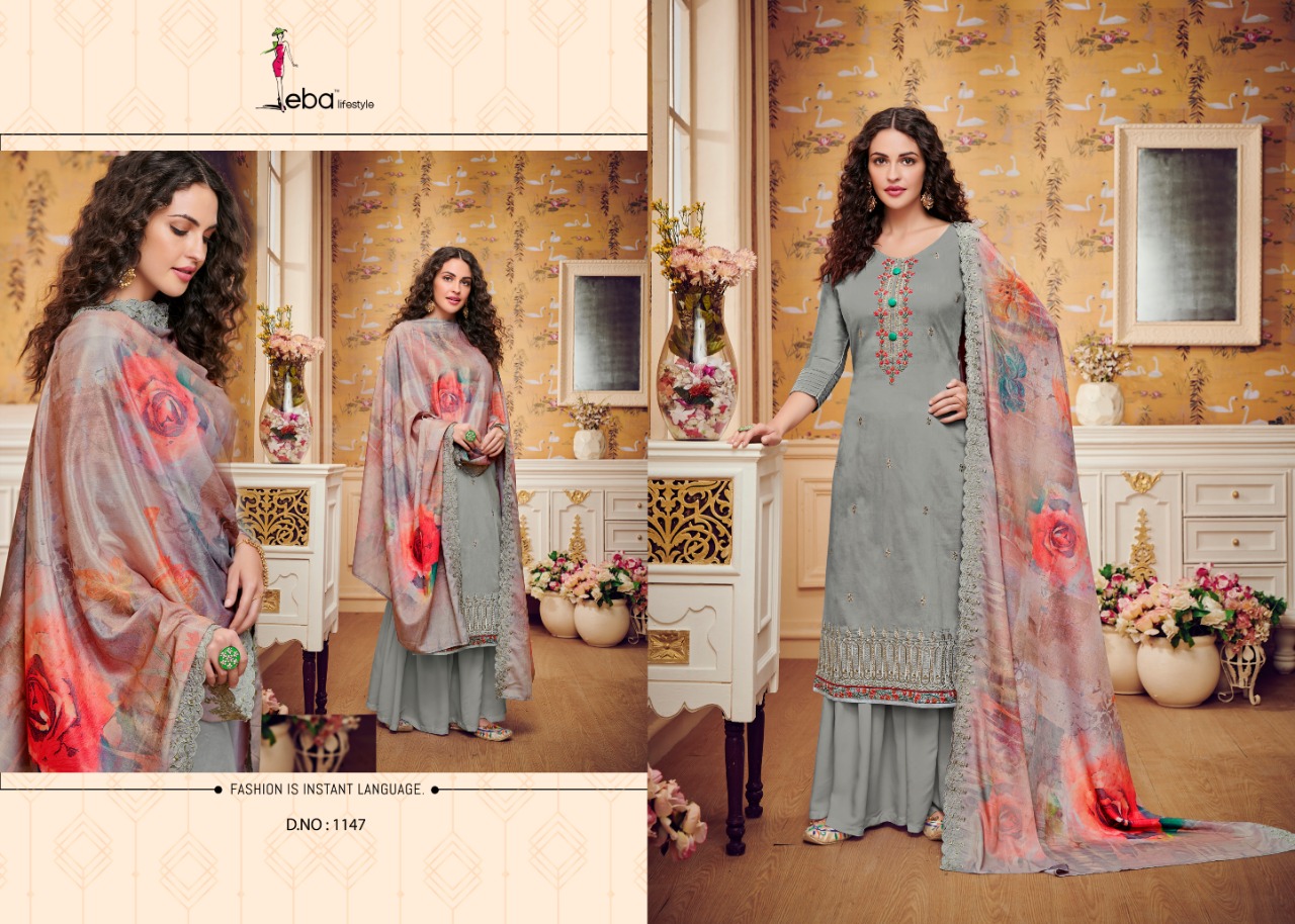 Eba Lifestyle Hurma Vol 27 Jam Cotton Fabric With Heavy Embroidery Work Salwar Suit Wholesale Dealer