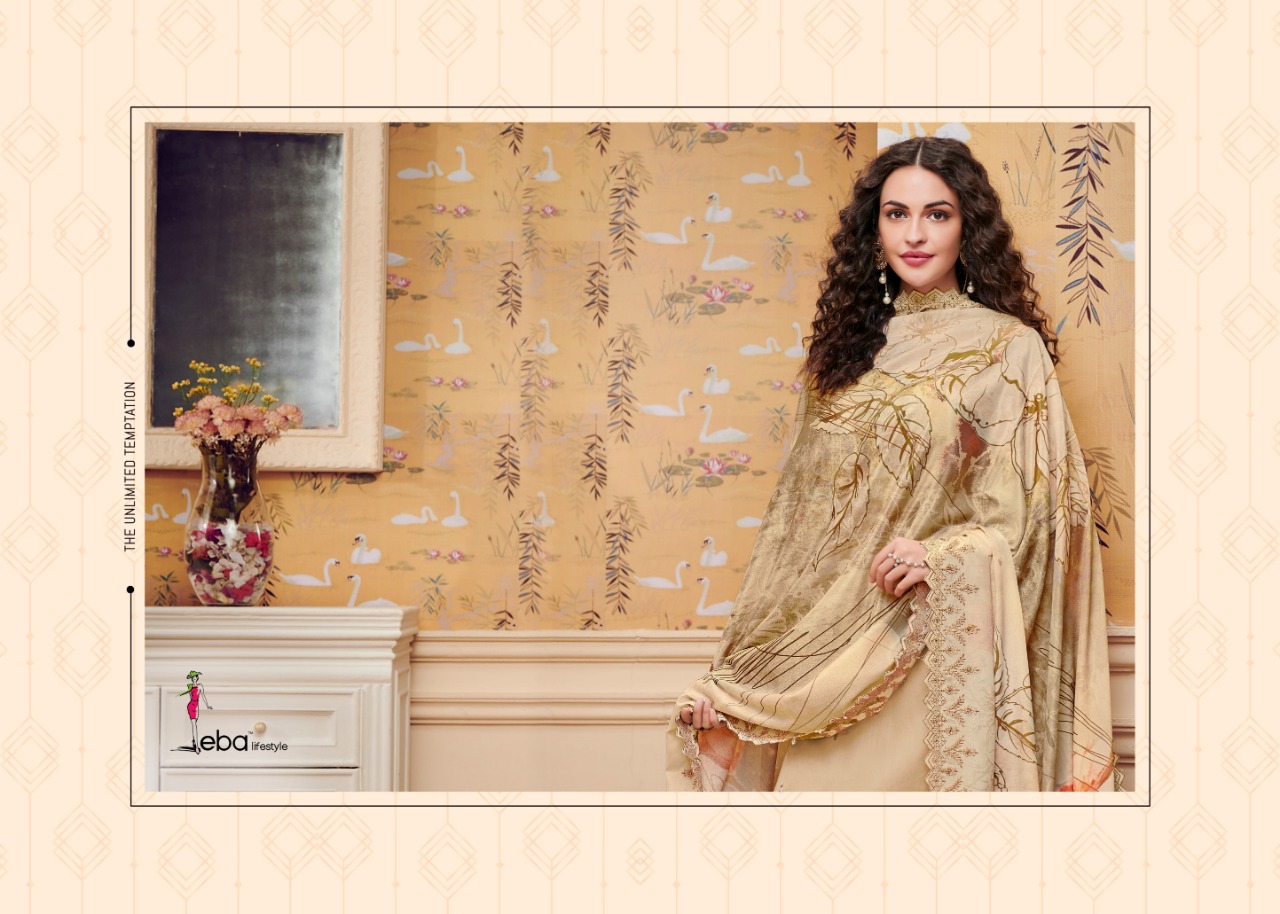 Eba Lifestyle Hurma Vol 27 Jam Cotton Fabric With Heavy Embroidery Work Salwar Suit Wholesale Dealer