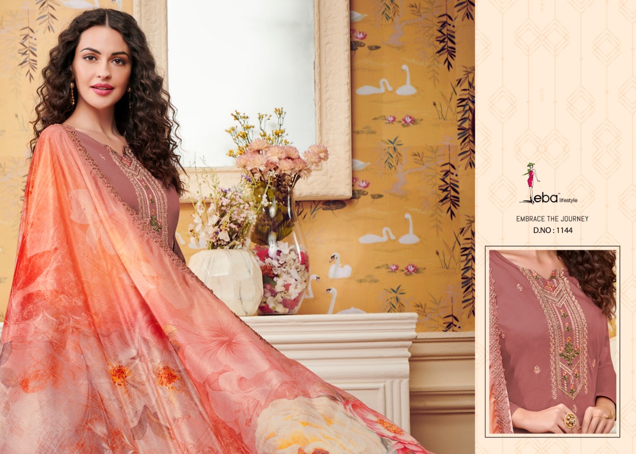 Eba Lifestyle Hurma Vol 27 Jam Cotton Fabric With Heavy Embroidery Work Salwar Suit Wholesale Dealer