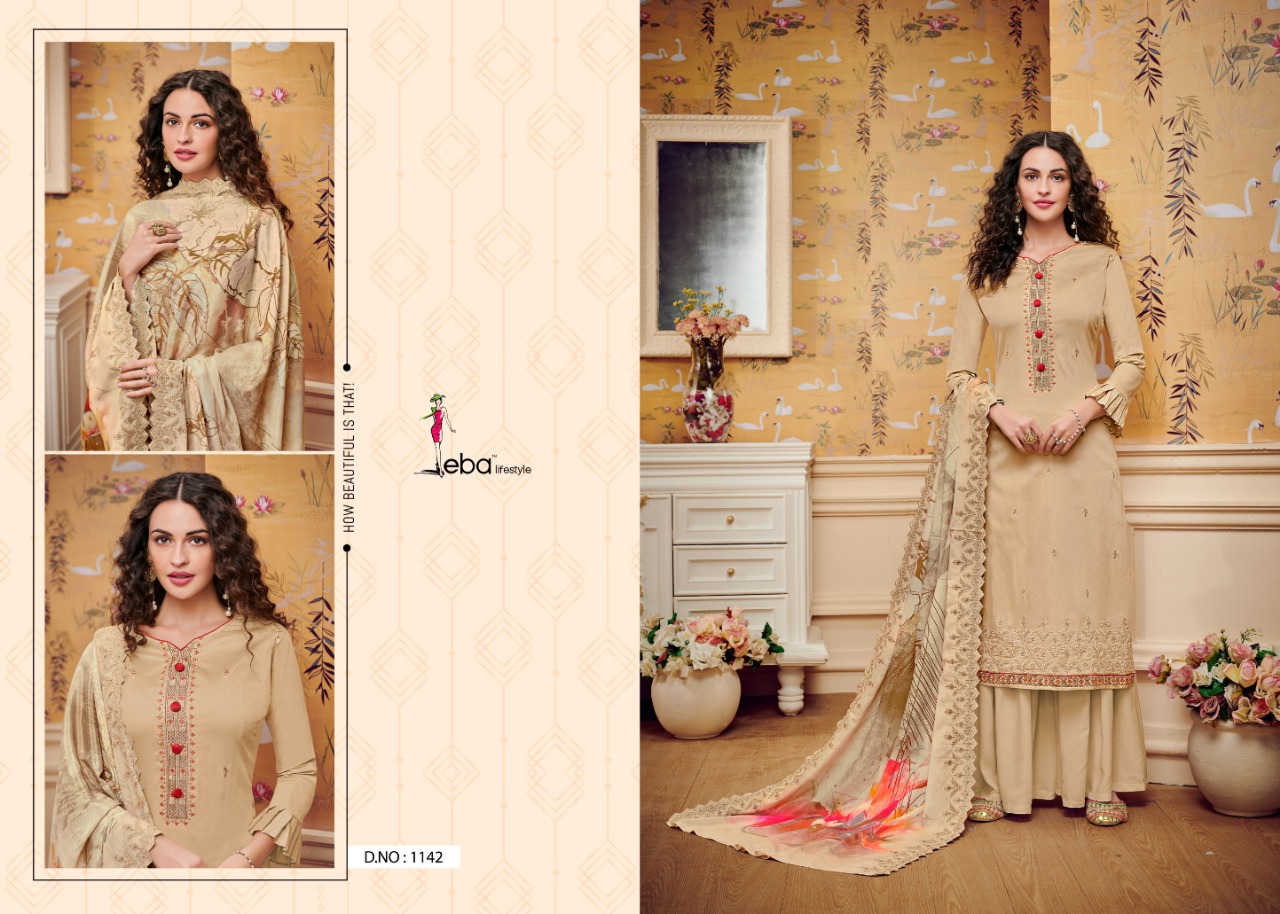Eba Lifestyle Hurma Vol 27 Jam Cotton Fabric With Heavy Embroidery Work Salwar Suit Wholesale Dealer