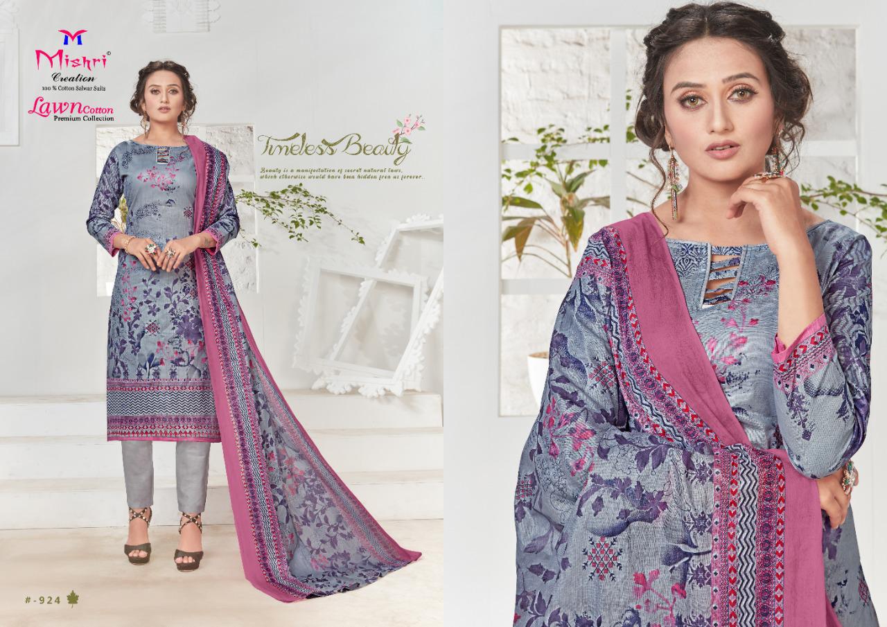 Mishri Collection Lawn Cotton Vol 3 Karachi Beautiful Fancy Stylish Colorful Suit Best Dealer