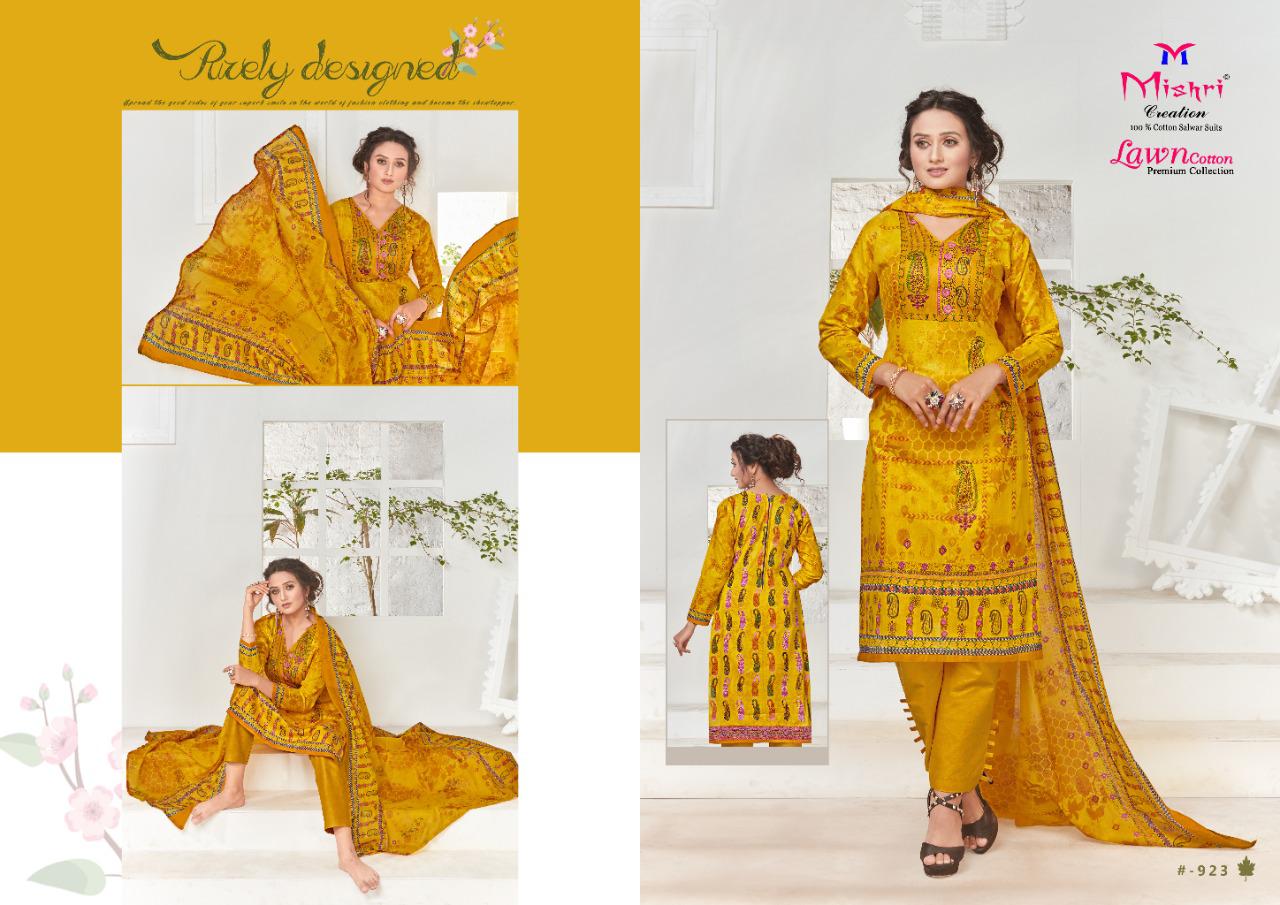 Mishri Collection Lawn Cotton Vol 3 Karachi Beautiful Fancy Stylish Colorful Suit Best Dealer