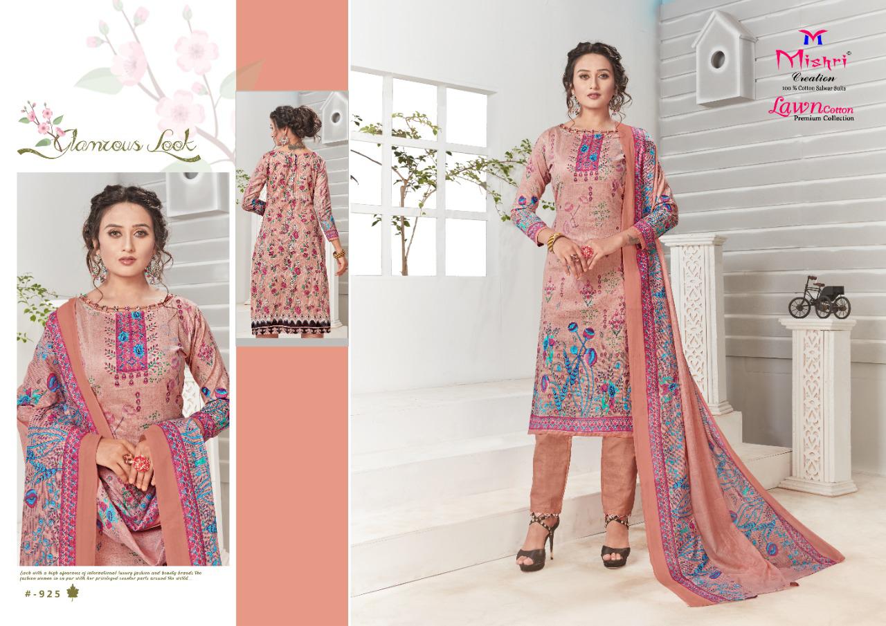 Mishri Collection Lawn Cotton Vol 3 Karachi Beautiful Fancy Stylish Colorful Suit Best Dealer
