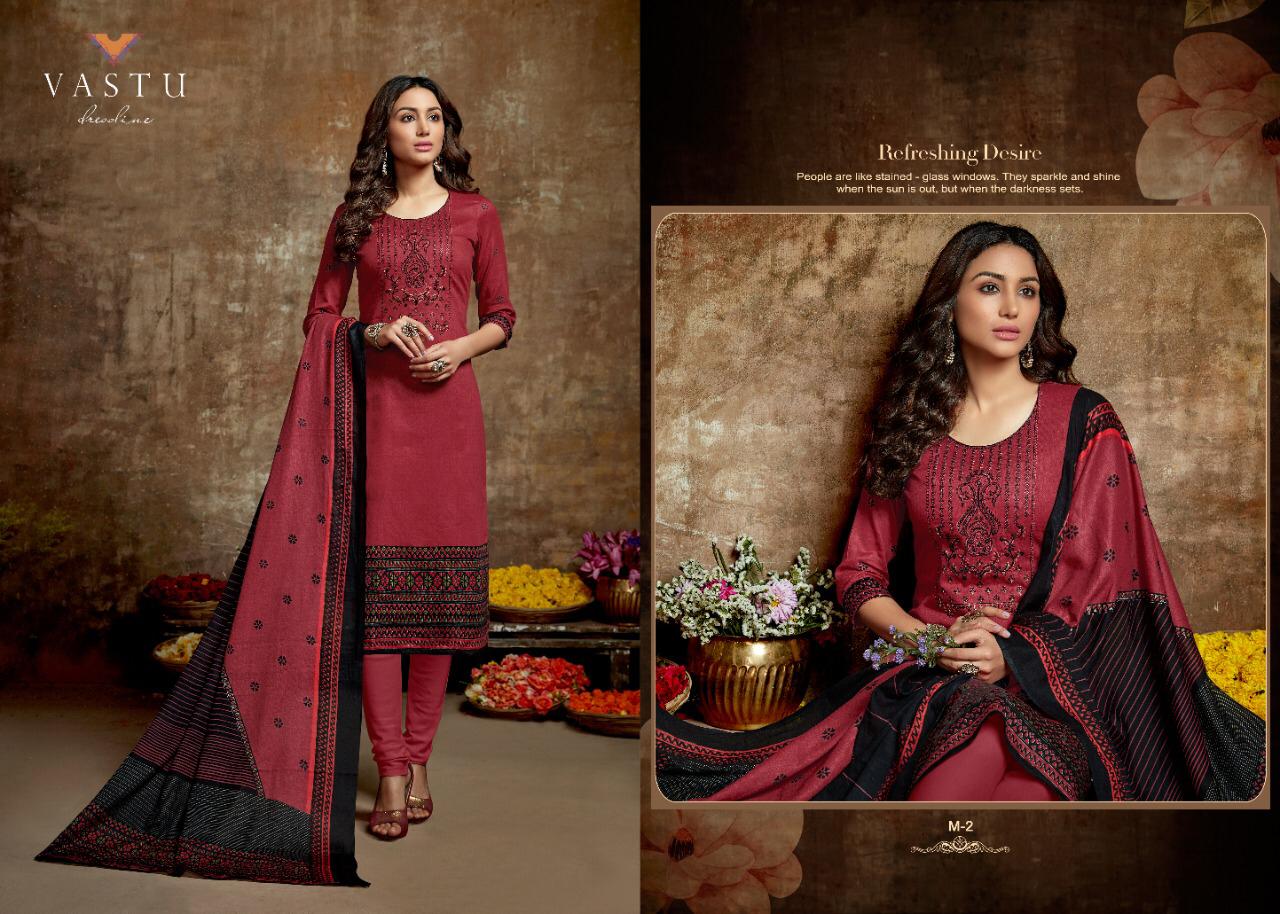 Vastu Tex Malhar Satin Cotton Casualwear Dress Material Best Buy