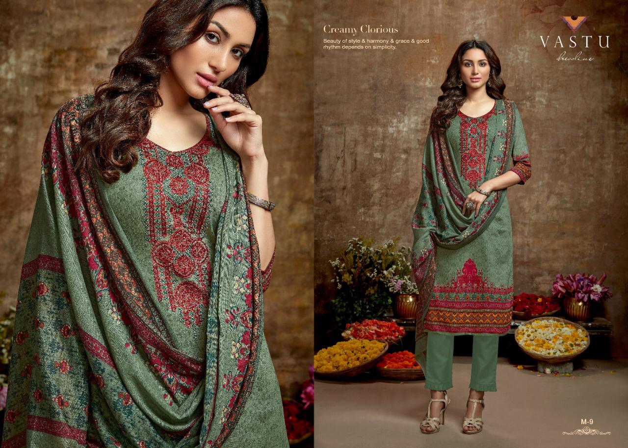 Vastu Tex Malhar Satin Cotton Casualwear Dress Material Best Buy