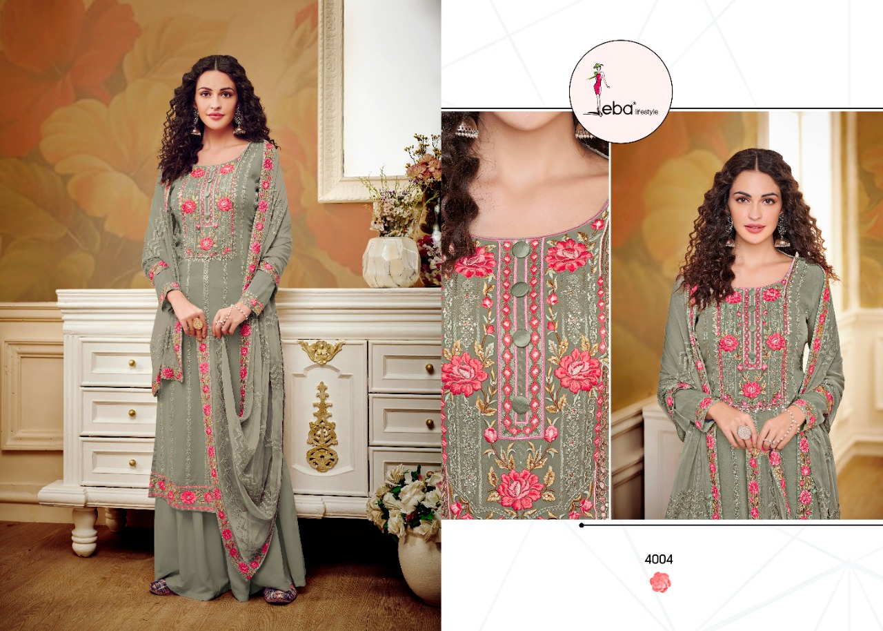 Eba Lifestyle Presents Noor Jahan Vol 1 Georgette Fabric With Heavy Embroidery Work Salwar Suit Wholesale Dealer