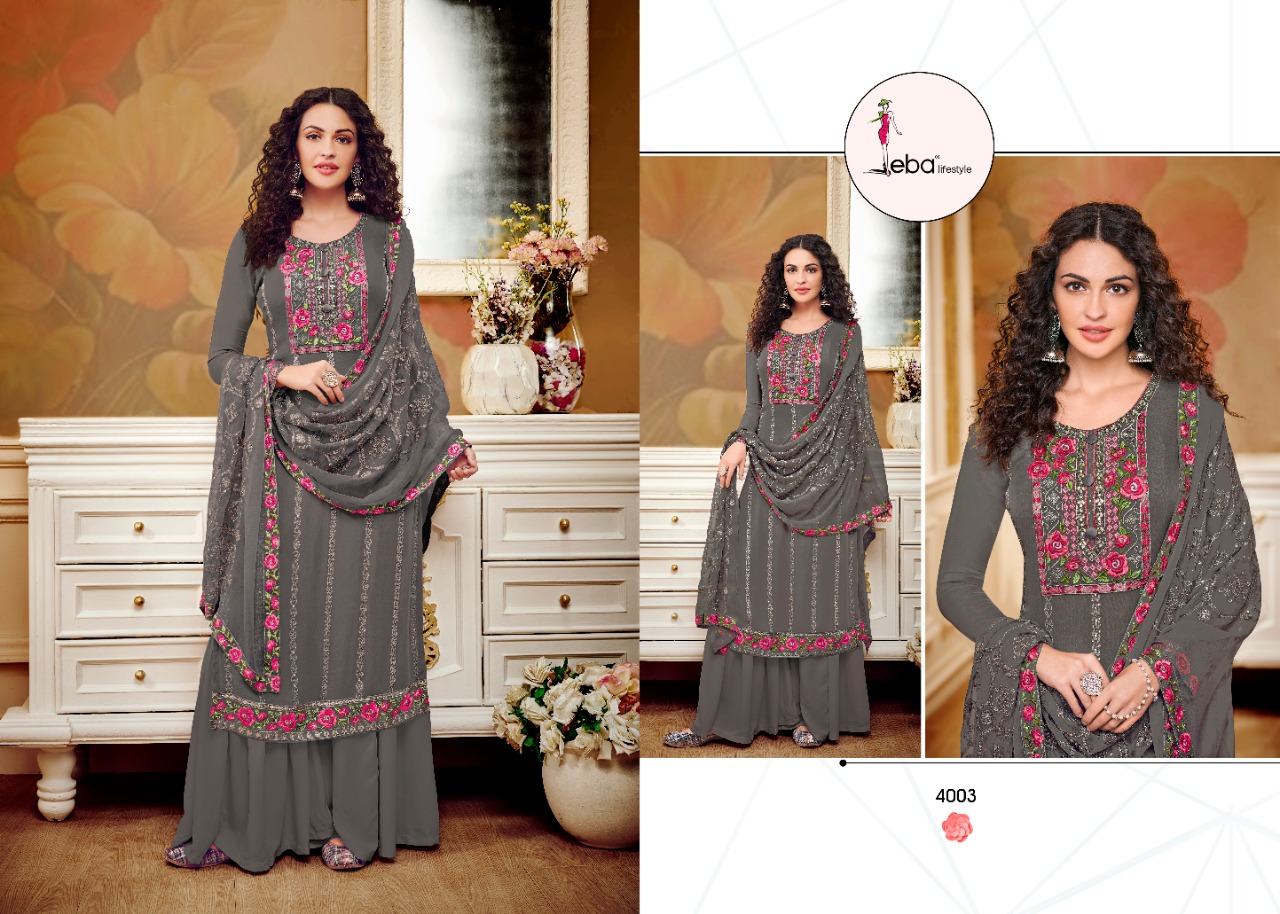Eba Lifestyle Presents Noor Jahan Vol 1 Georgette Fabric With Heavy Embroidery Work Salwar Suit Wholesale Dealer