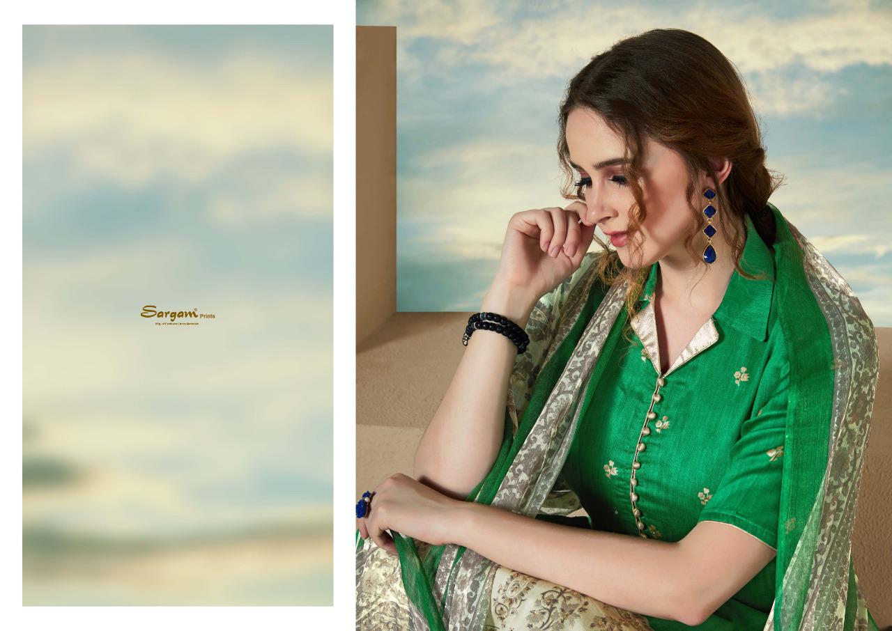 Sargam Prints Launches Nazm Jam Fabric Fancy Waer Salwar Suit Wholesale Dealer