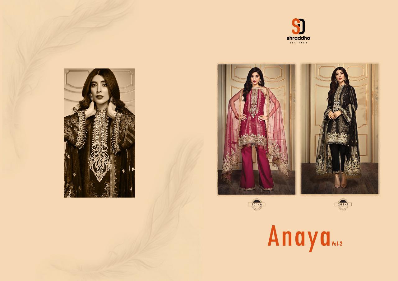 Shraddha Designer Launches Anaya Vol 2 Lawn Cotton Fabric With Embroidery Work Pakistani Collection Suit