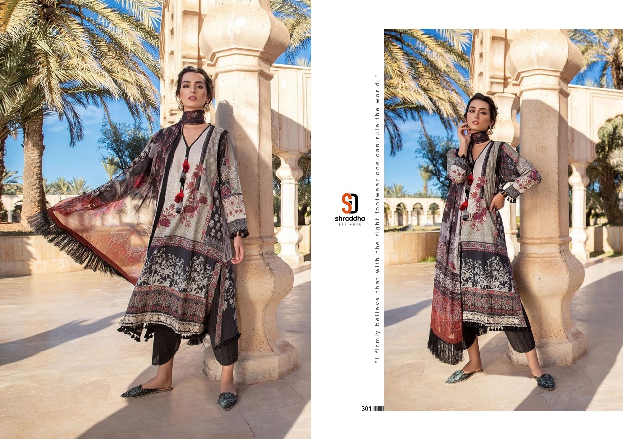Shraddha  Designer  Sobia Nazir  Vital Vol 3 Stylish Fancy Colorful Cotton Print Heavy Salwar Suit Pakstani Collection