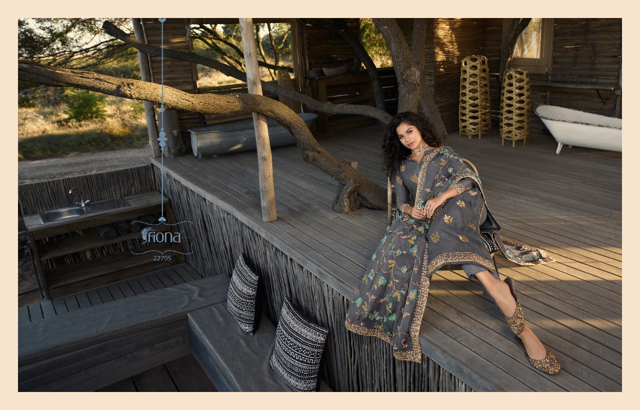 Fiona Launches Taniya Pure Dola Jacqurad Fabric With Heavy Work Salwar Suit Best Online Rate