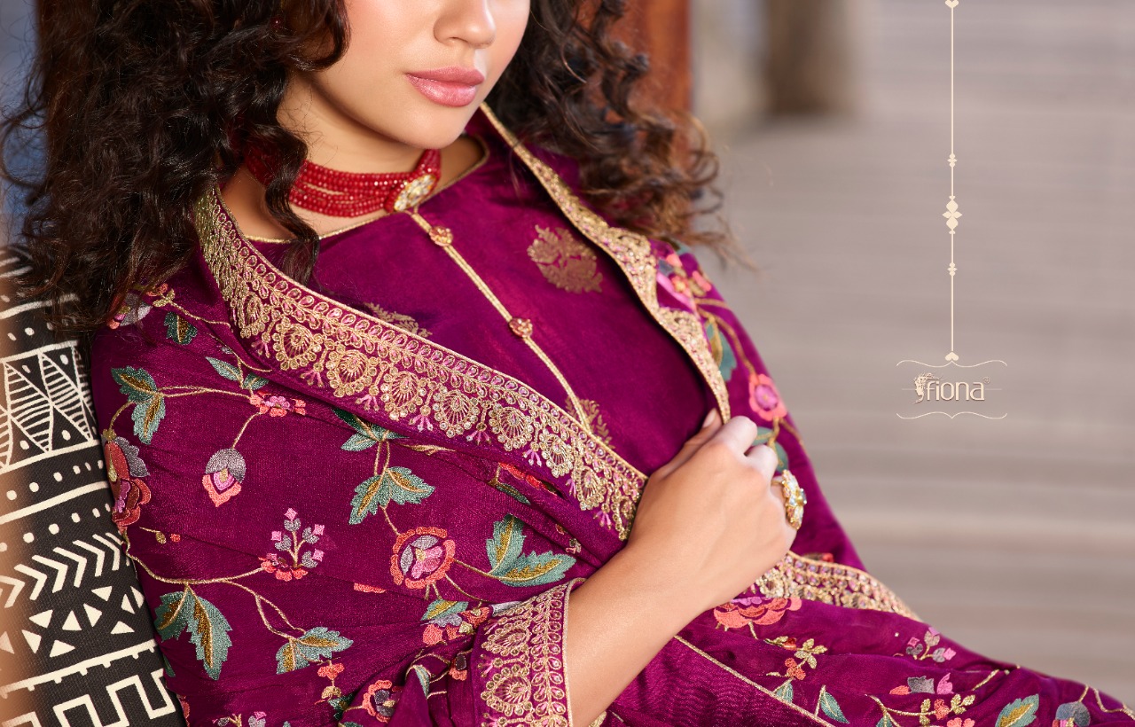 Fiona Launches Taniya Pure Dola Jacqurad Fabric With Heavy Work Salwar Suit Best Online Rate
