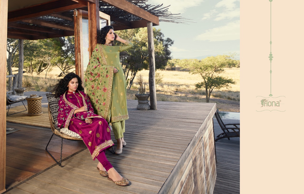 Fiona Launches Taniya Pure Dola Jacqurad Fabric With Heavy Work Salwar Suit Best Online Rate
