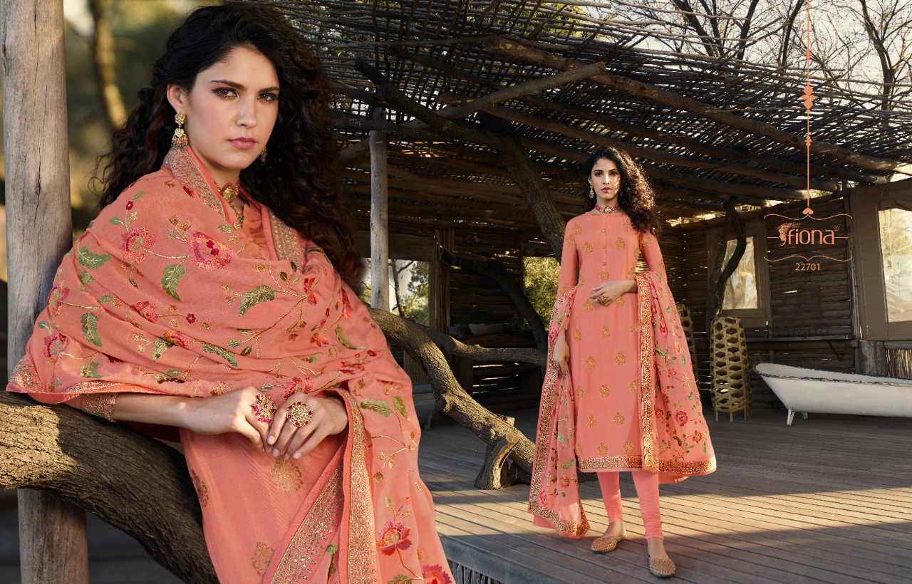 Fiona Launches Taniya Pure Dola Jacqurad Fabric With Heavy Work Salwar Suit Best Online Rate