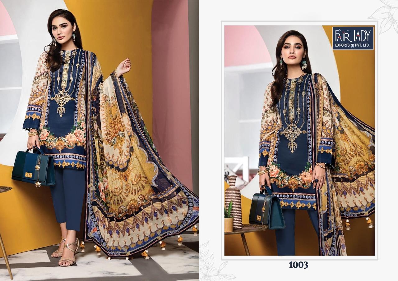Fairlady Presents Viva Anaya Jam Satin Print Salwar Suit With Embroidery Work Suit