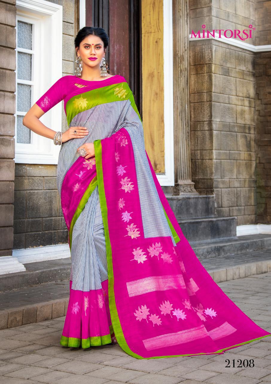 Mintorsi Presents Devsena Silk Fabric Fancy Wear Saree Wholesale Dealer
