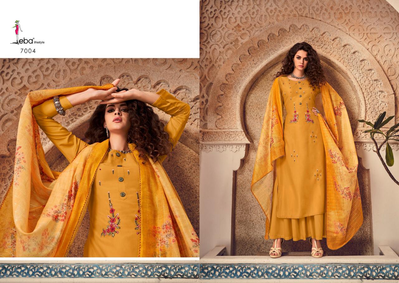 Eba Lifestyle Presents Elite Vol 1 Maslin Fabric With Emboidery Work Salwar Suit