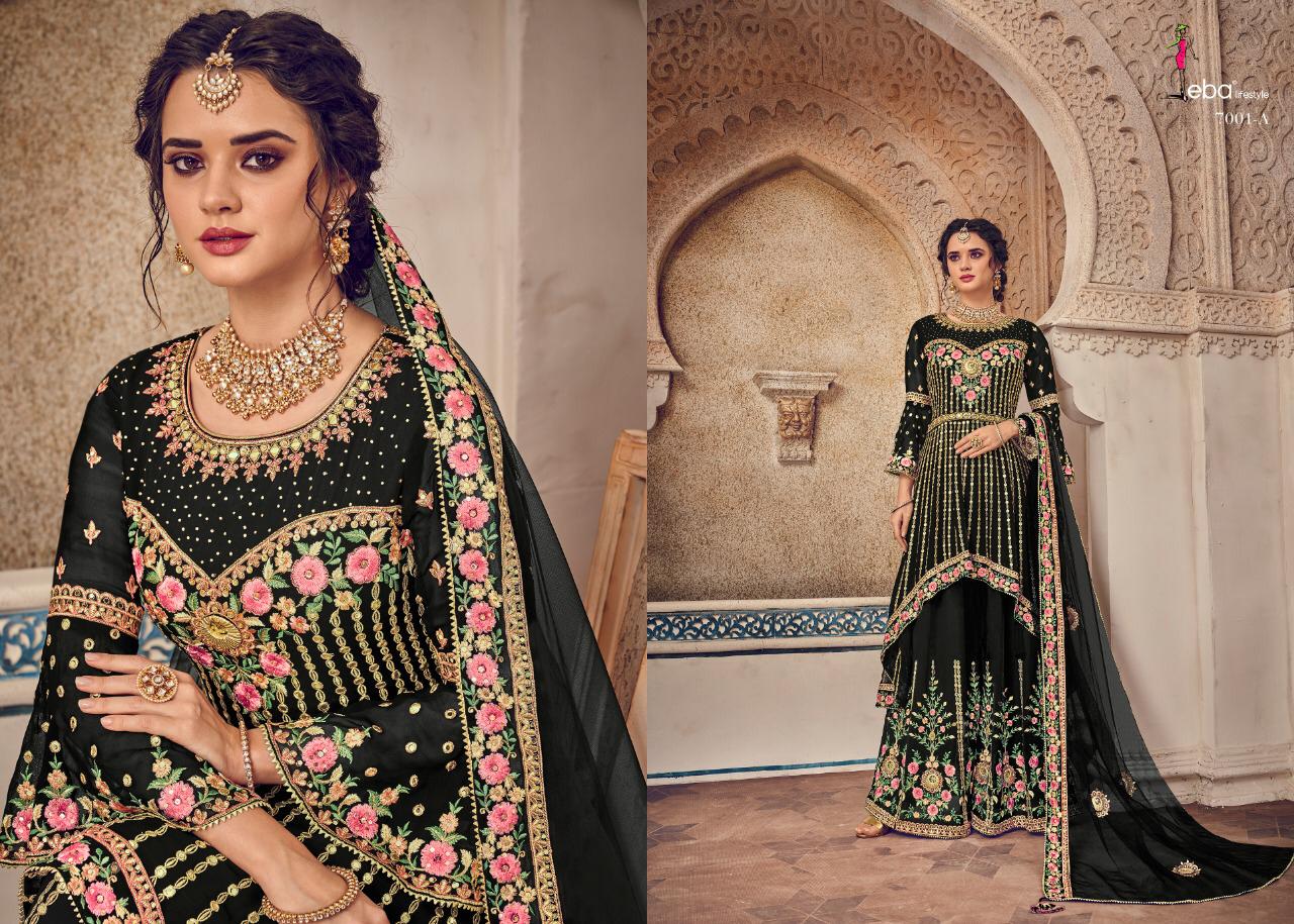Eba Lifestyle Launches New Series Black Berry Vol 1 Georgette Fabric With Embroidery Work Salwar Suit Wholesale Dealer