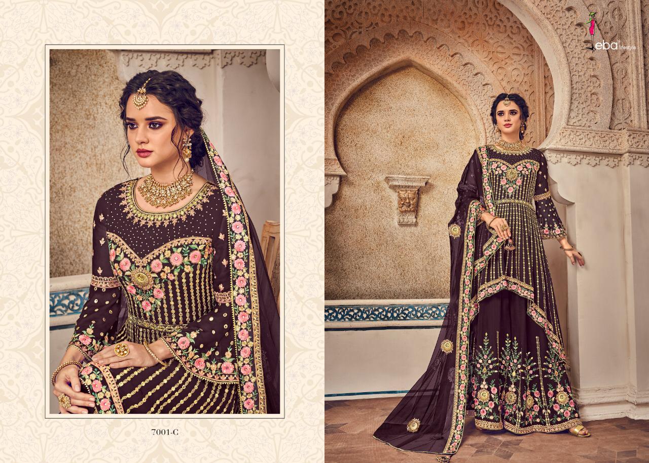 Eba Lifestyle Launches New Series Black Berry Vol 1 Georgette Fabric With Embroidery Work Salwar Suit Wholesale Dealer