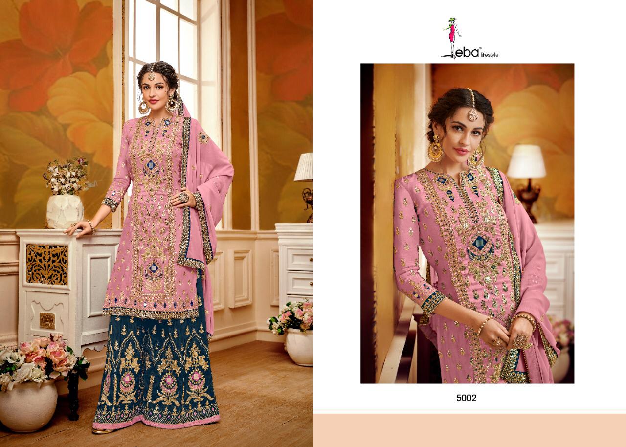 Eba Lifestyle Presents New Series Nazarana Vol 1 Georgette Fabric With Embroidery Work Salwar Suit