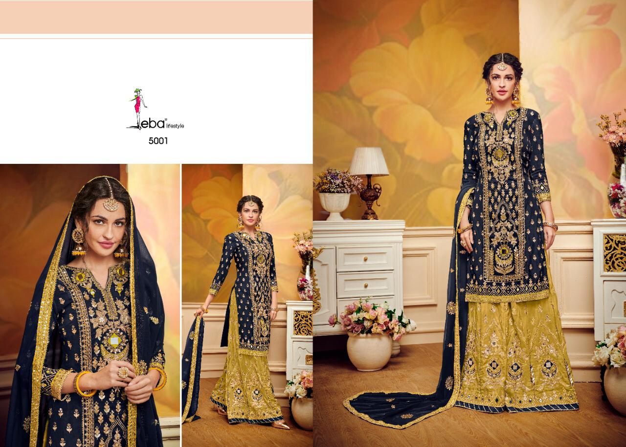 Eba Lifestyle Presents New Series Nazarana Vol 1 Georgette Fabric With Embroidery Work Salwar Suit