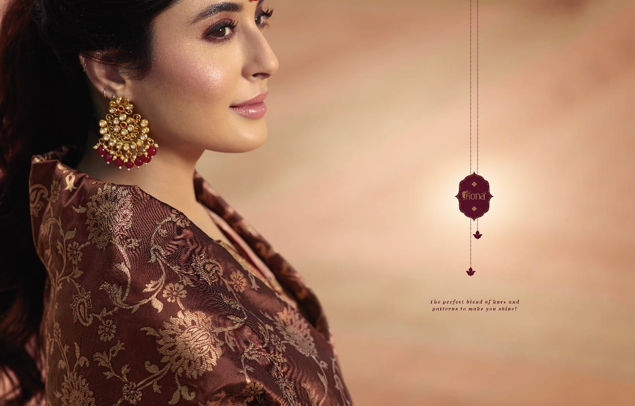 Fiona Kirtika Jacqurad Dupatta Satin Georgette Fabric With Heavy Work Salwar Suit