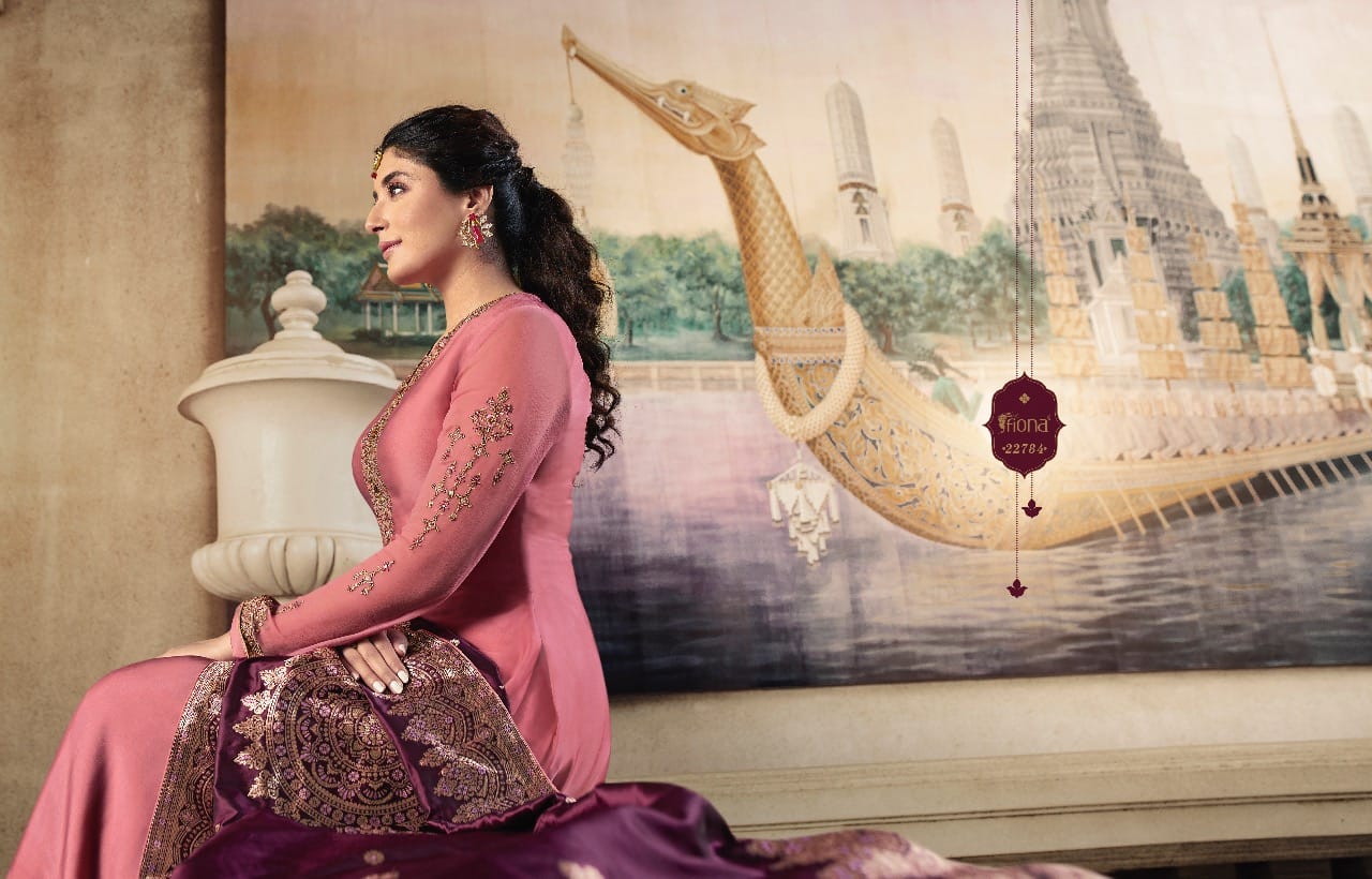 Fiona Kirtika Jacqurad Dupatta Satin Georgette Fabric With Heavy Work Salwar Suit