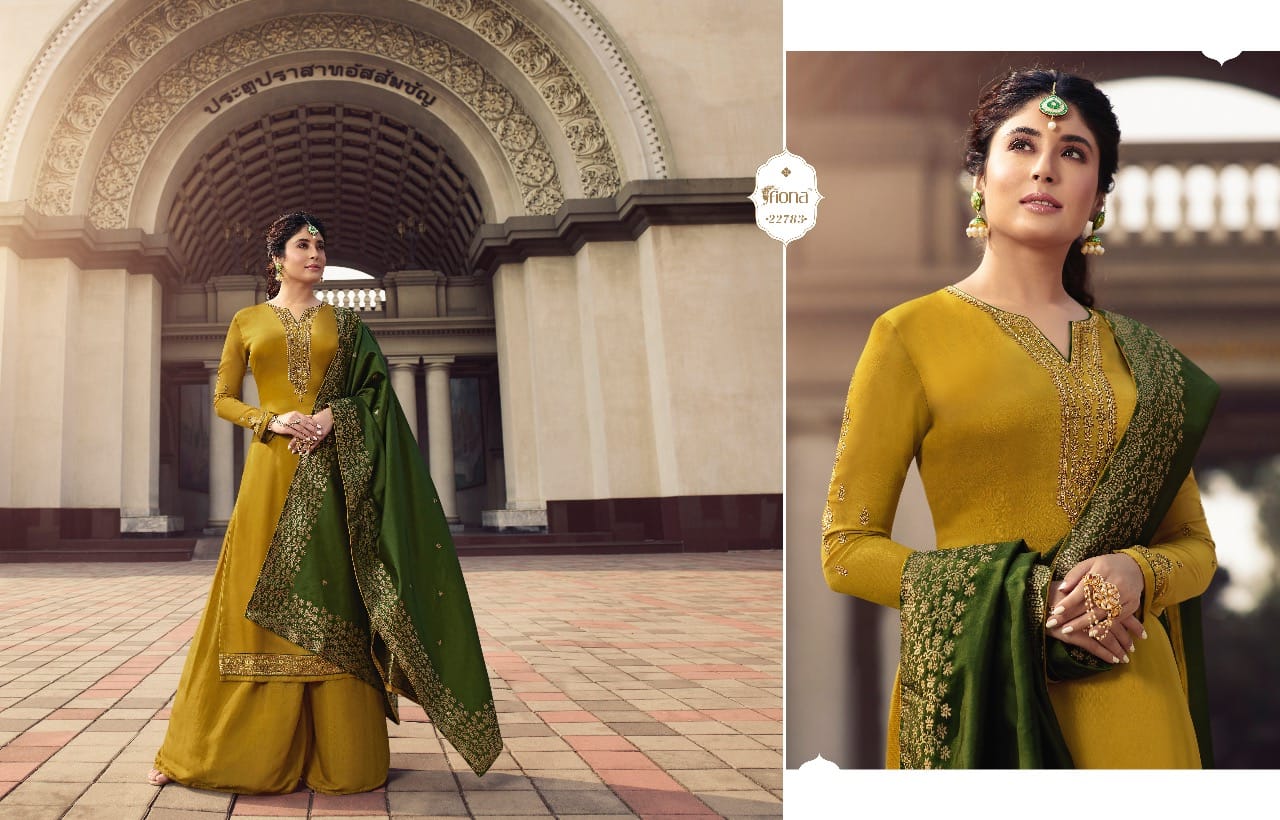 Fiona Kirtika Jacqurad Dupatta Satin Georgette Fabric With Heavy Work Salwar Suit