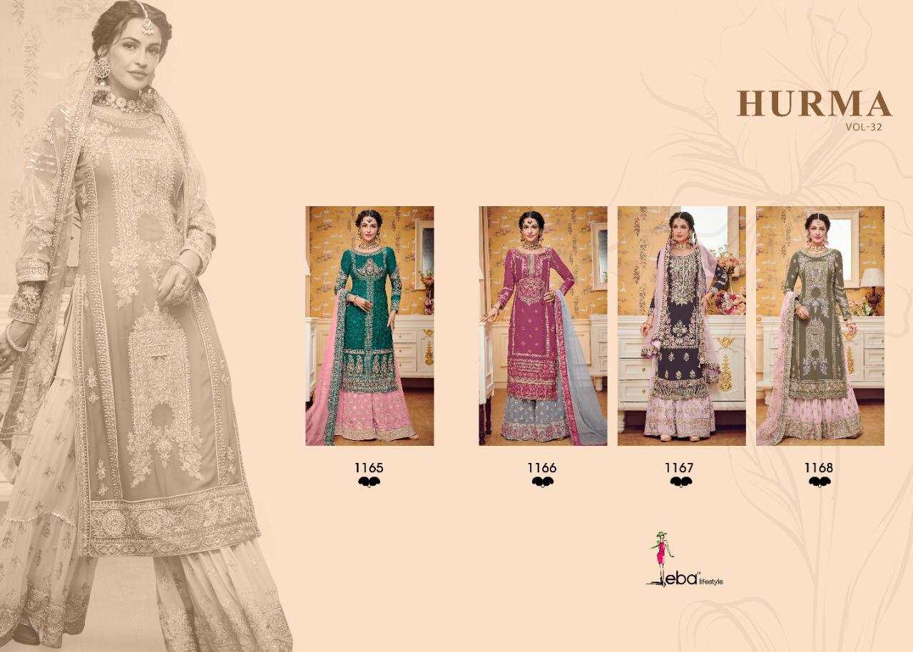 Eba Lifestyle Hurma Vol 32 Georgette Fabric With Embroidery Work Salwar Suit