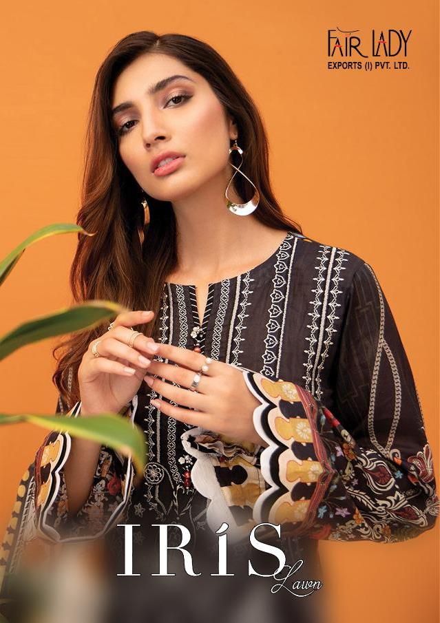 Fairlady Presents Iris Vol 2 Lawn Print With Embroidery Work Salwar Suit Best Wholesale Dealer