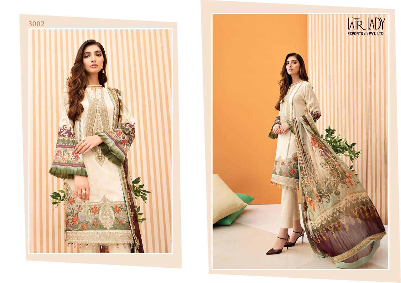 Fairlady Presents Iris Vol 2 Lawn Print With Embroidery Work Salwar Suit Best Wholesale Dealer