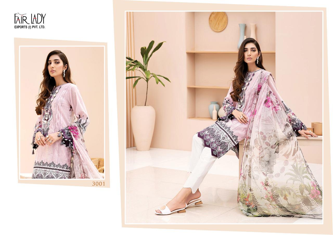 Fairlady Presents Iris Vol 2 Lawn Print With Embroidery Work Salwar Suit Best Wholesale Dealer