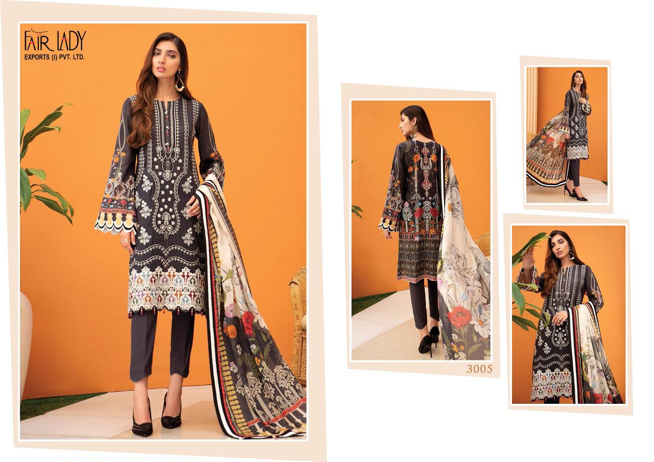 Fairlady Presents Iris Vol 2 Lawn Print With Embroidery Work Salwar Suit Best Wholesale Dealer