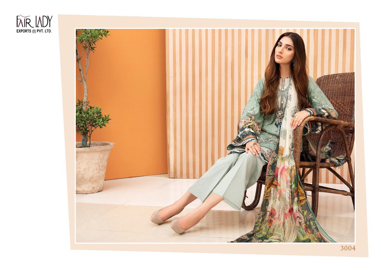 Fairlady Presents Iris Vol 2 Lawn Print With Embroidery Work Salwar Suit Best Wholesale Dealer