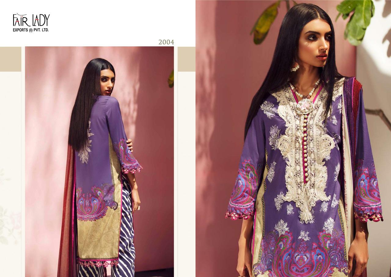 Fairlady Presents Sana Safinaz Mahay Jam Satin Fabric With Embroidery Work Salwar Suit
