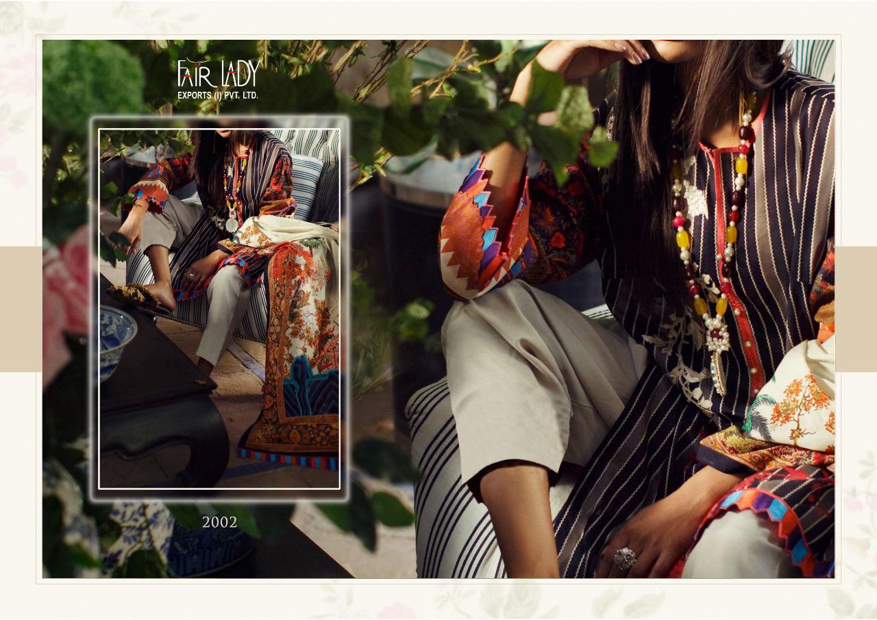 Fairlady Presents Sana Safinaz Mahay Jam Satin Fabric With Embroidery Work Salwar Suit