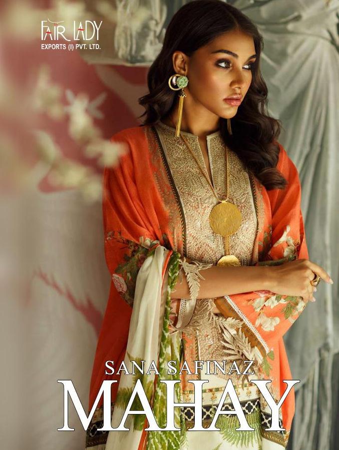 Fairlady Presents Sana Safinaz Mahay Jam Satin Fabric With Embroidery Work Salwar Suit