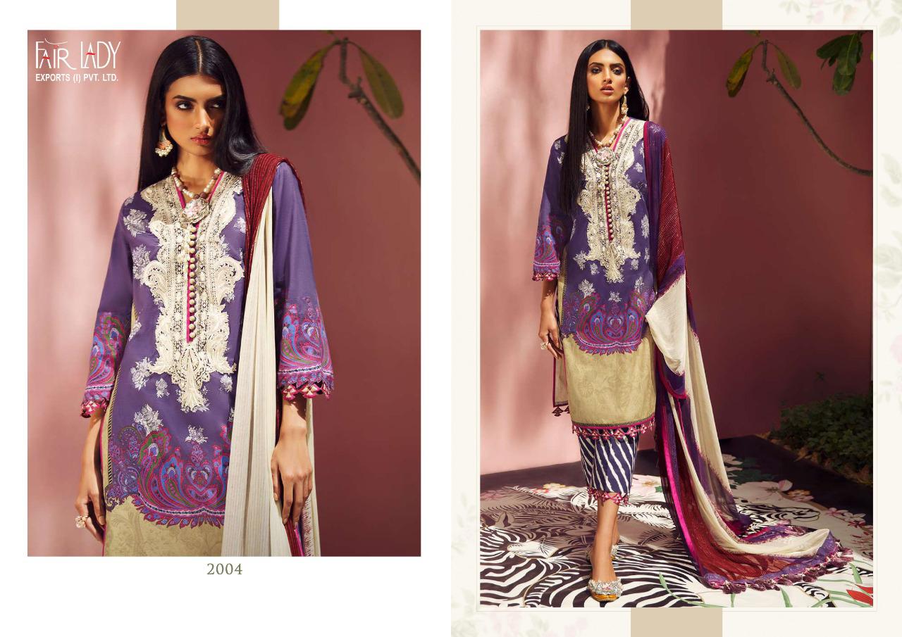 Fairlady Presents Sana Safinaz Mahay Jam Satin Fabric With Embroidery Work Salwar Suit