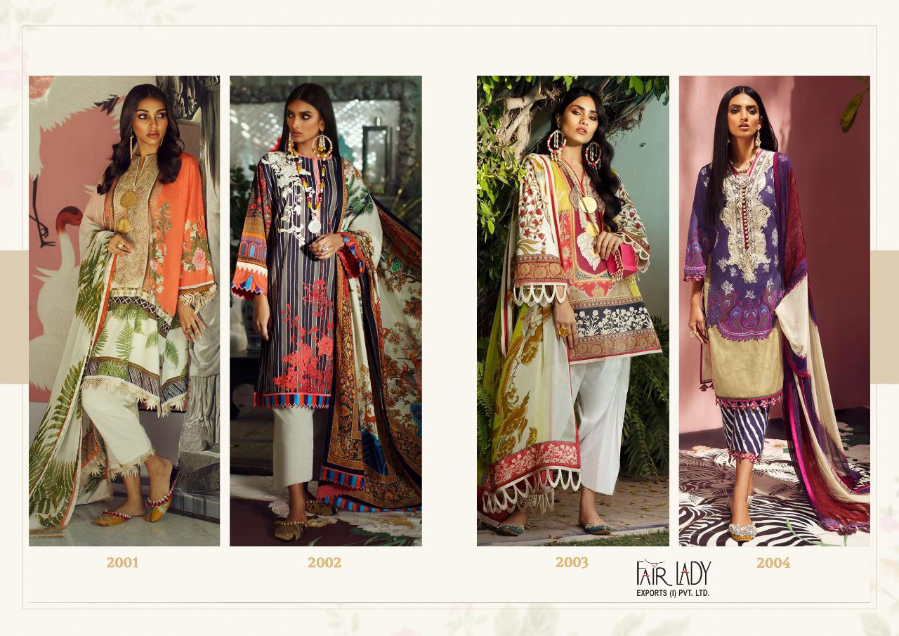 Fairlady Presents Sana Safinaz Mahay Jam Satin Fabric With Embroidery Work Salwar Suit