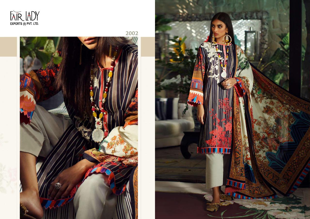 Fairlady Presents Sana Safinaz Mahay Jam Satin Fabric With Embroidery Work Salwar Suit
