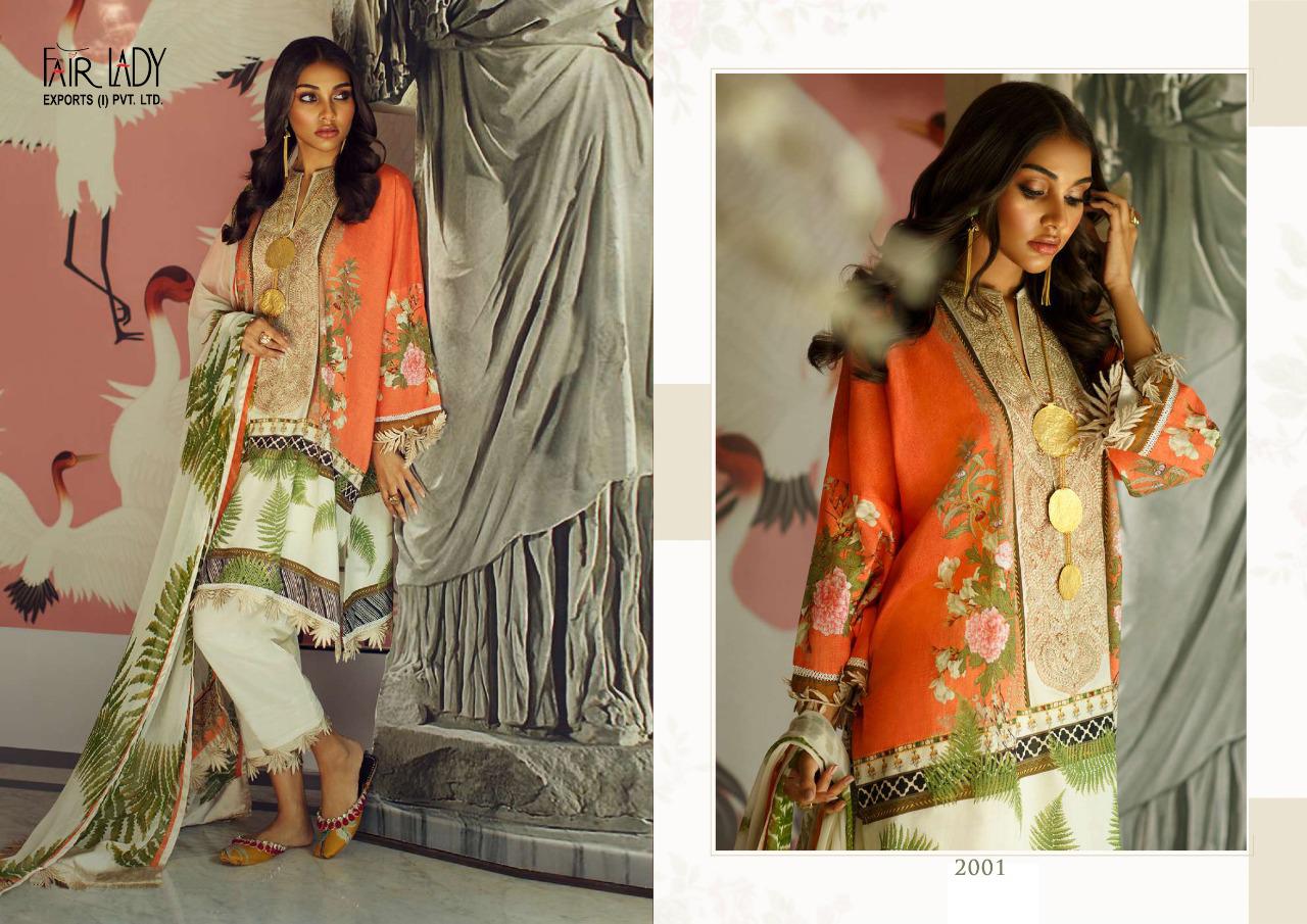 Fairlady Presents Sana Safinaz Mahay Jam Satin Fabric With Embroidery Work Salwar Suit
