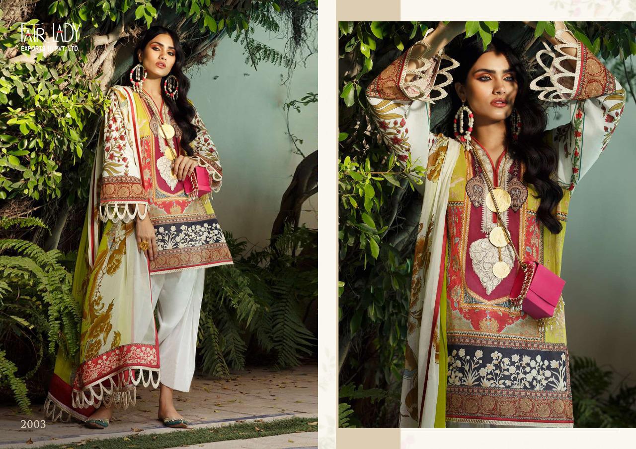 Fairlady Presents Sana Safinaz Mahay Jam Satin Fabric With Embroidery Work Salwar Suit