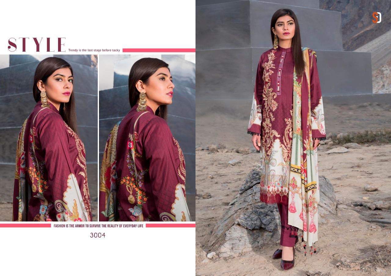 Shraddha Designer Presents Vintage Vol 3 Pure Lawn With Embroidery Work Salwar Suit Wholesale Dealer