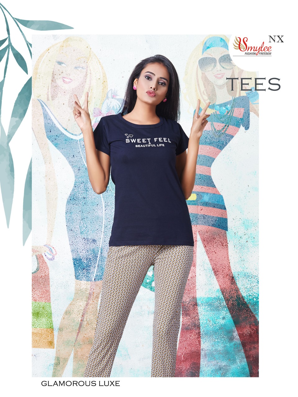 Smylee Fashion Nx Launches Tees Fancy Fabric Short With Bottom Set