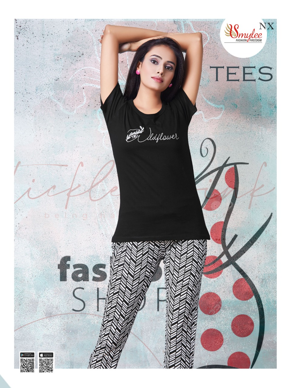 Smylee Fashion Nx Launches Tees Fancy Fabric Short With Bottom Set