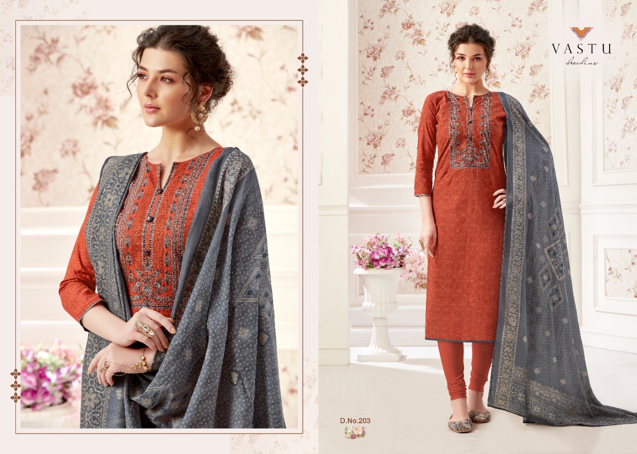 Vastu Tex Presents Netra Vol 2 Lawn Cotton Fabric Print Work Salwar Suit