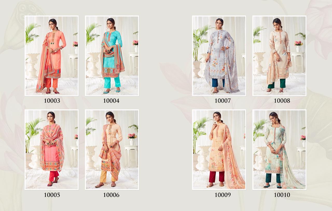 Alizeh Presents Bliss Pure Cotton With Swarvoski Work Salwar Suits