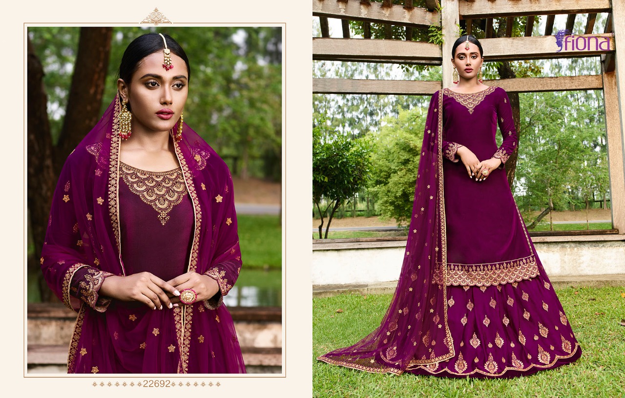 Fiona Presents Heavy Lengha Pure Dola Silk Salwar Suit With Lengha