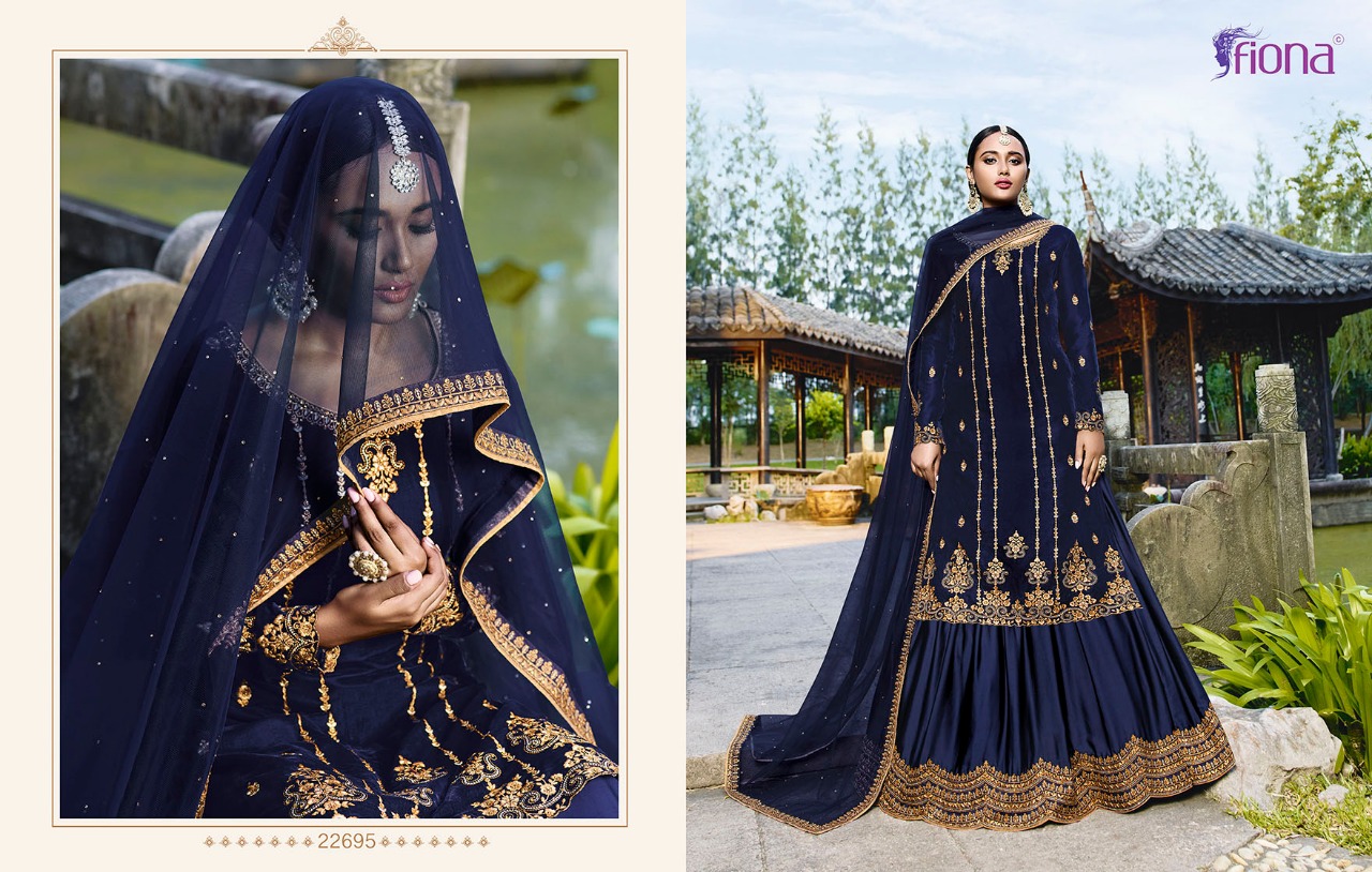 Fiona Presents Heavy Lengha Pure Dola Silk Salwar Suit With Lengha