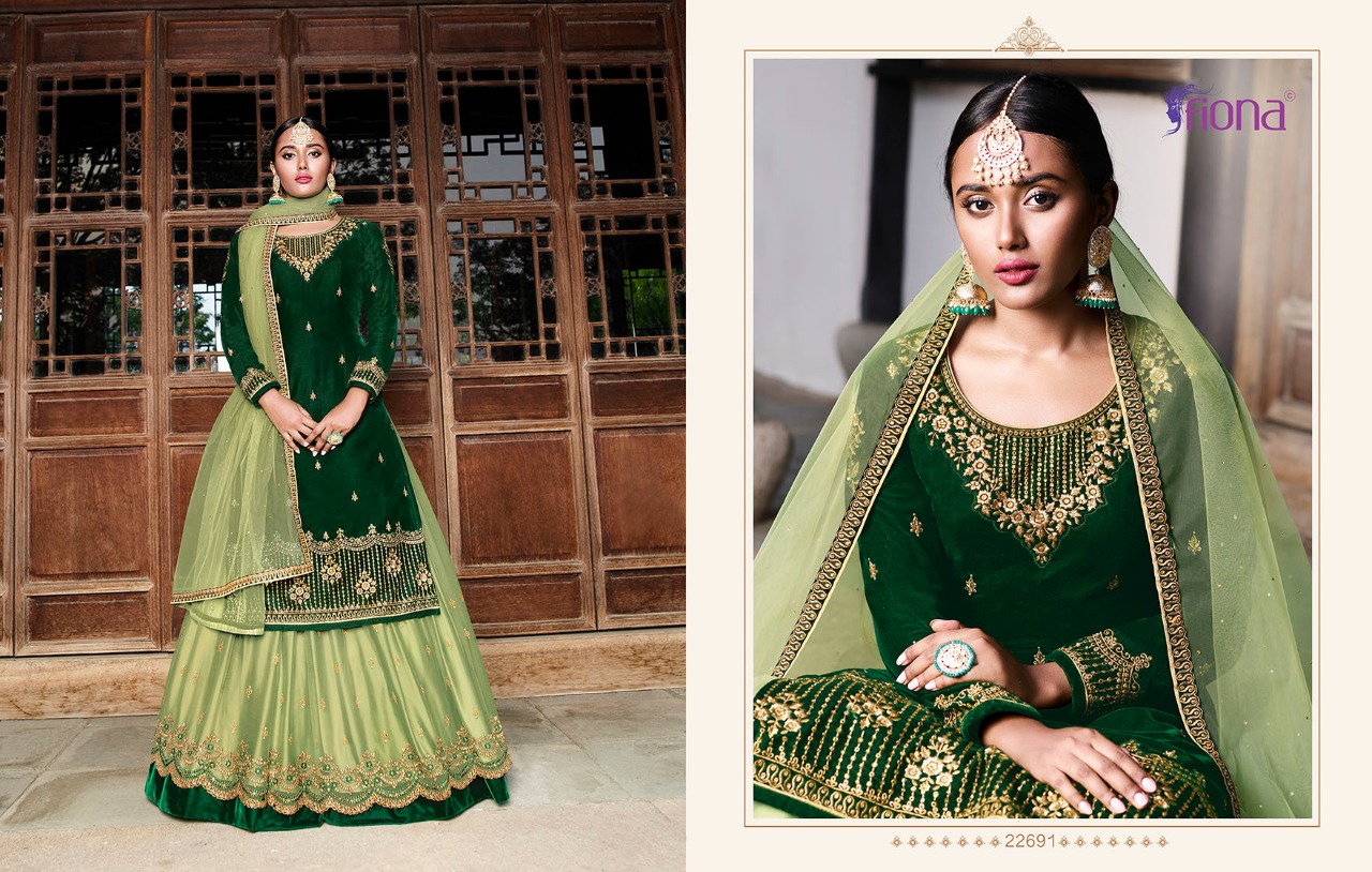 Fiona Presents Heavy Lengha Pure Dola Silk Salwar Suit With Lengha